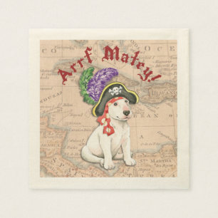 Bull Terrier Pirate Napkin