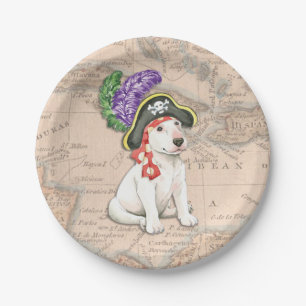 Bull Terrier Pirate Paper Plate