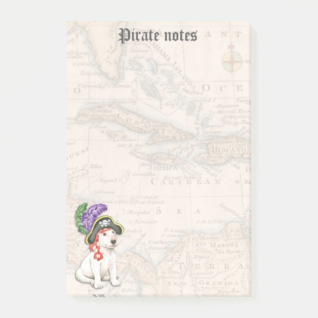 Bull Terrier Pirate Post-it Notes (Front)
