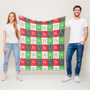 Bull Terrier Pop Art Focus on the GOOD inspiration Fleece Blanket