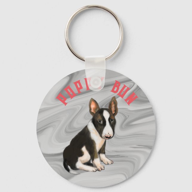  Bull terrier puppy Keychain (Front)