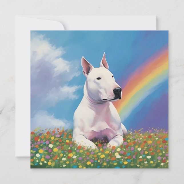 Bull Terrier Rainbow Bridge Bully Custom Dog Name (Front)