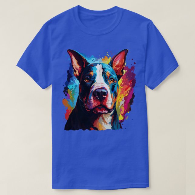 Bull Terrier Rainbow T-Shirt (Design Front)