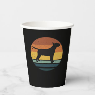 Bull Terrier Retro Vintage Classic T-Shirt Paper Cups
