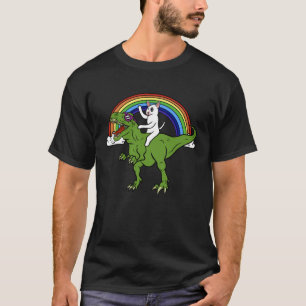 Bull Terrier Rex Dinosaur Riding  Dog T-Shirt