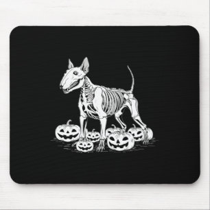 Bull Terrier Skeleton Birthday Halloween Mens Wome Mouse Pad