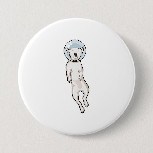Bull Terrier Space 3 Inch Round Button (Front)