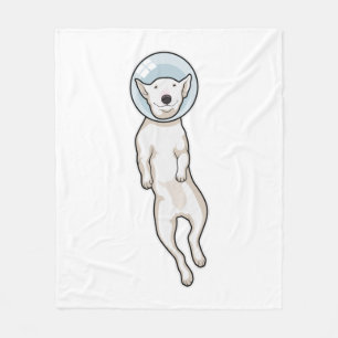 Bull Terrier Space Fleece Blanket