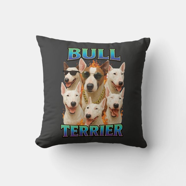 Bull Terrier  Throw Pillow (Front)