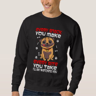 Bull Terrier Treats Dogs Eat Four Legged Pug Sweatshirt