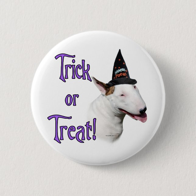 Bull Terrier Trick 2 Inch Round Button (Front)