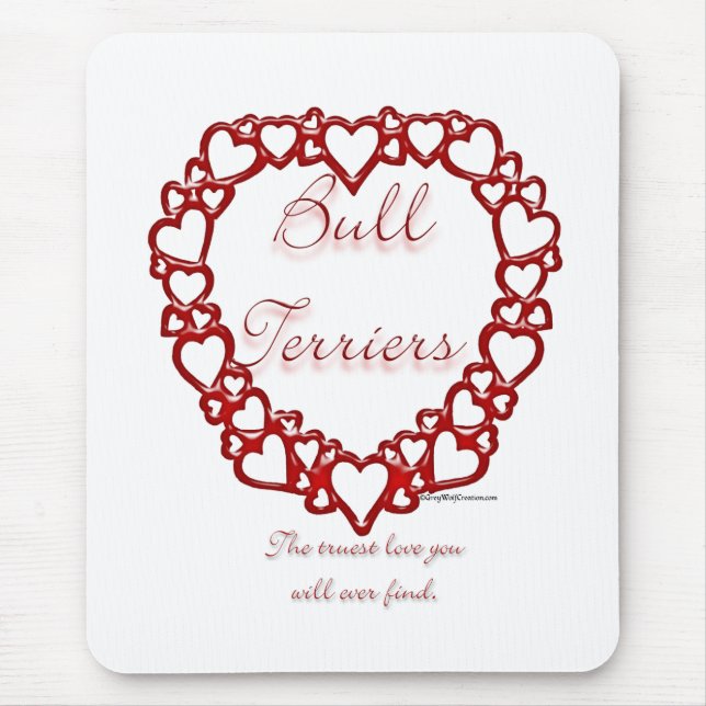 Bull Terrier True Love Mouse Pad (Front)