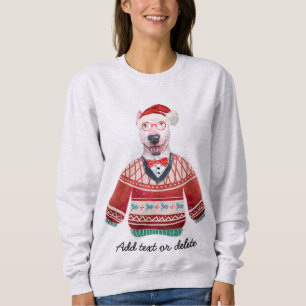 Bull Terrier Ugly Christmas Dog Mom Sweatshirt