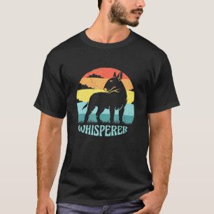 Bull Terrier Whisperer Cool Retro Sunset - Vintage T-Shirt