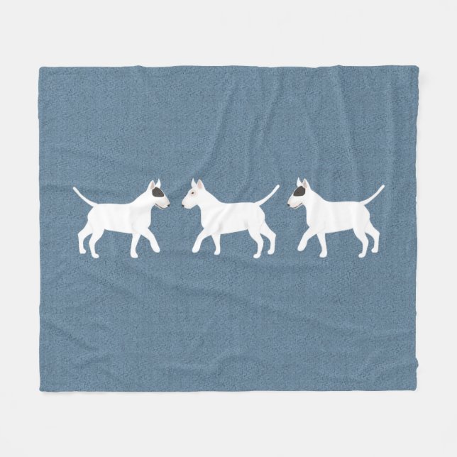 Bull Terriers Fleece Blanket (Front (Horizontal))