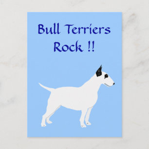 Bull Terriers Rock !! Postcard