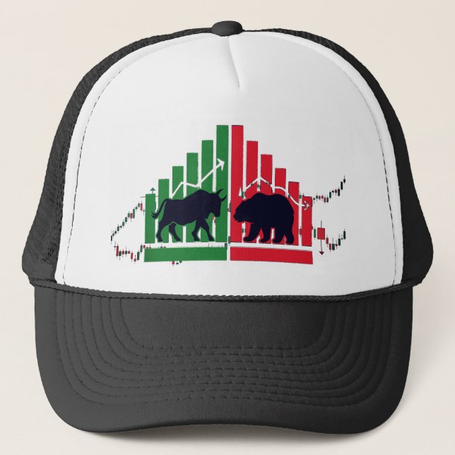 Bull vs Bear Cap – VYBE CORE Trading Hat for Stock (Front)