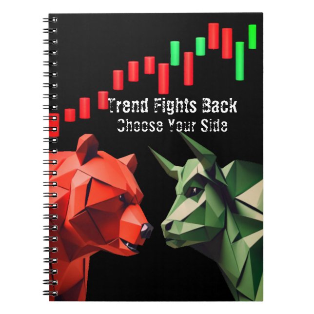 Bull vs. Bear Market Battle Notebook for Traders (Front)