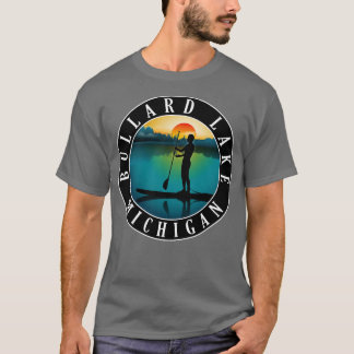 Bullard Lake Paddleboarding Michigan Sunset T-Shirt