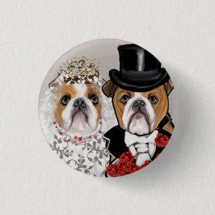 Bulldog 1 inch round button