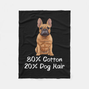 Bulldog 80% Cotton 20% Dog Hair Frenchie Fleece Blanket