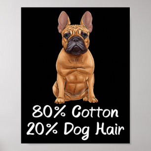 Bulldog 80% Cotton 20% Dog Hair Frenchie  Poster