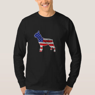 Bulldog American Flag Patriotic Bulldog Dog 4th Of T-Shirt