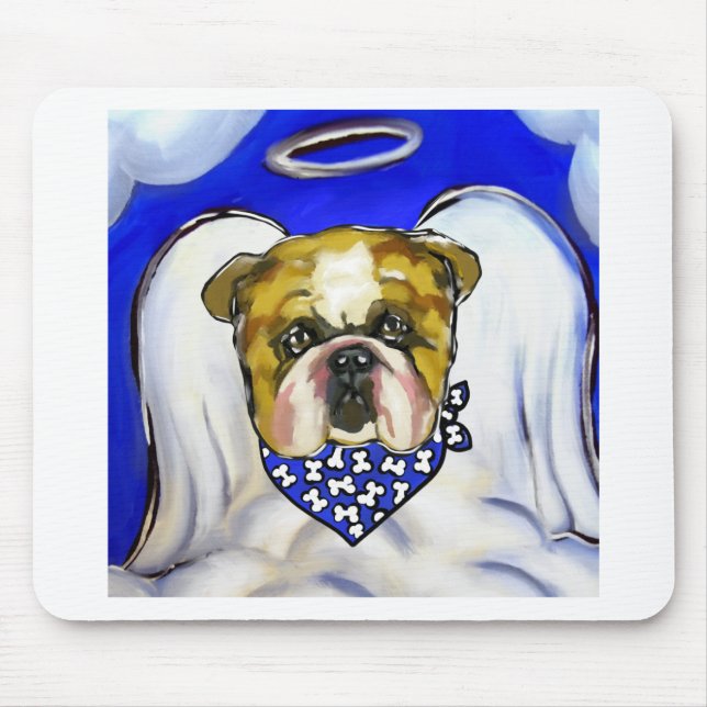 Bulldog Angel Mouse Pad (Front)