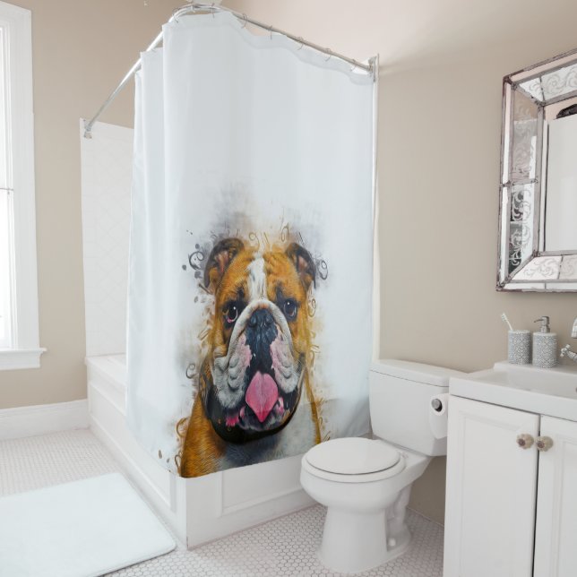 Bulldog Art English Bulldog Lover Gift Idea (In Situ)