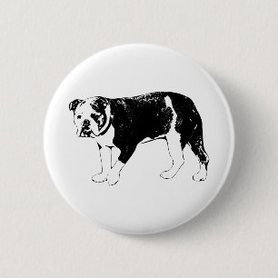Bulldog Attitude, Simple Impact 2 Inch Round Button