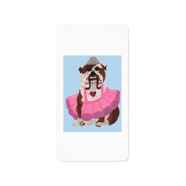 Bulldog Ballerina Label (Front)