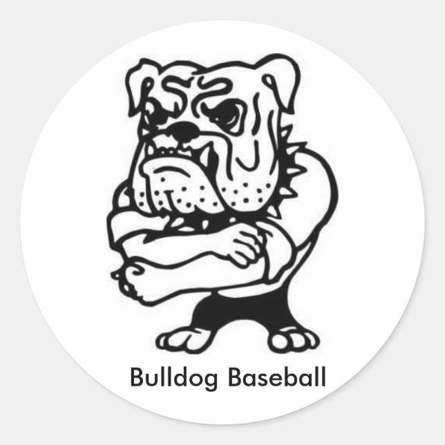 Bulldog Baseball sticker (Front)