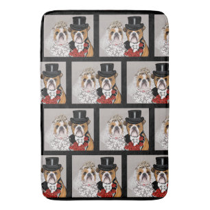 Bulldog bath mat