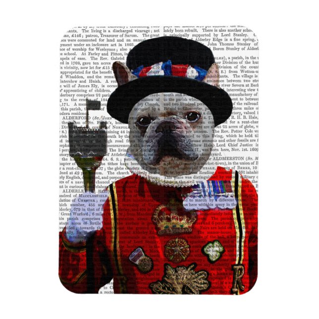 Bulldog Beefeater Magnet (Vertical)