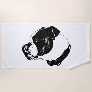 Bulldog Bold Vector Towel