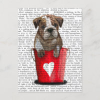 Bulldog Bucket Of Love Red