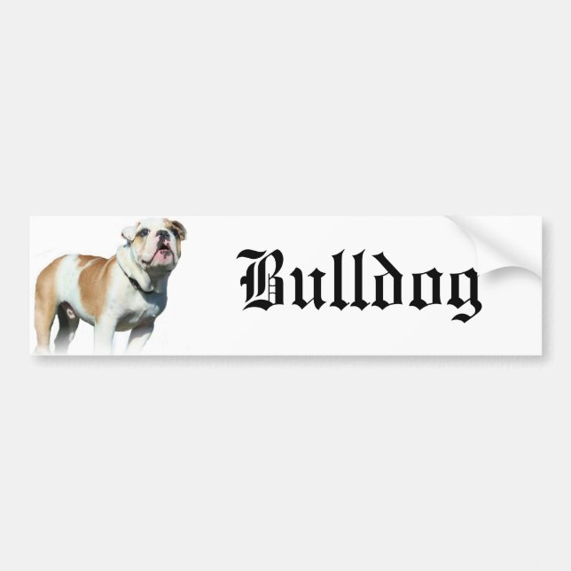 bulldog bumper sticker (Front)