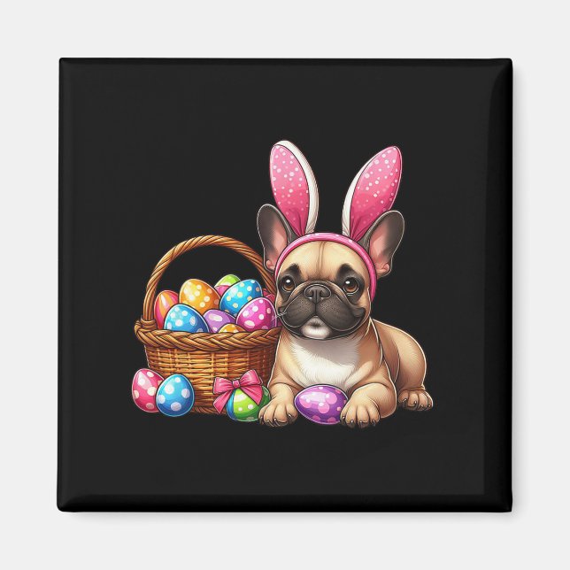 Bulldog Bunny Happy Easter Bulldog Lover Easter Bu Magnet (Front)