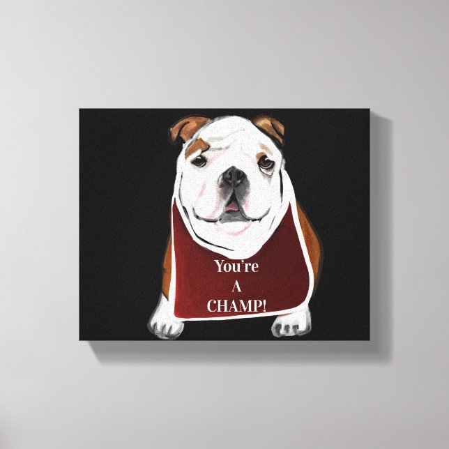BULLDOG     CANVAS PRINT (Front)