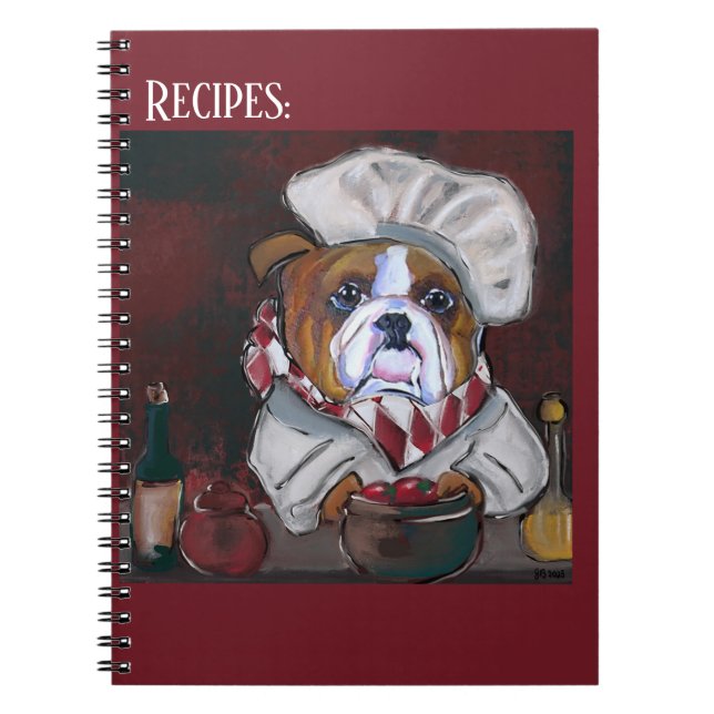 Bulldog Chef Notebook (Front)