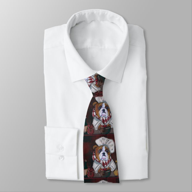 Bulldog Chef Tie (Tied)