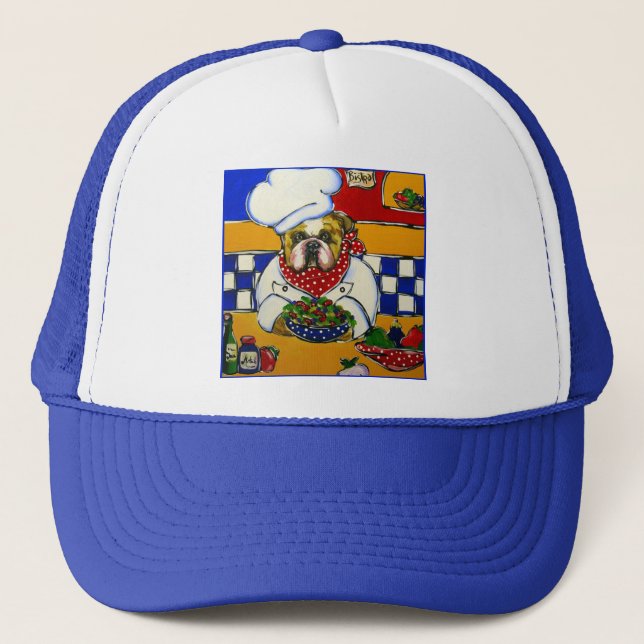 Bulldog Chef Trucker Hat (Front)
