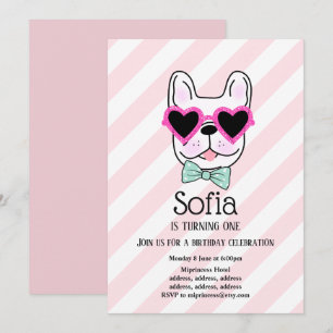 Bulldog, chien, animal de compagnie invitation de 