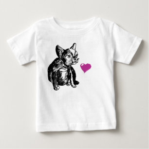 Bulldog Chien de coeur dessin Toddler Sweat - shir
