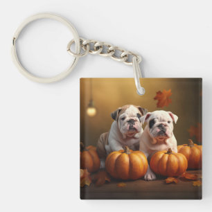 Bulldog Chiot Automne Citrouille de plaisir