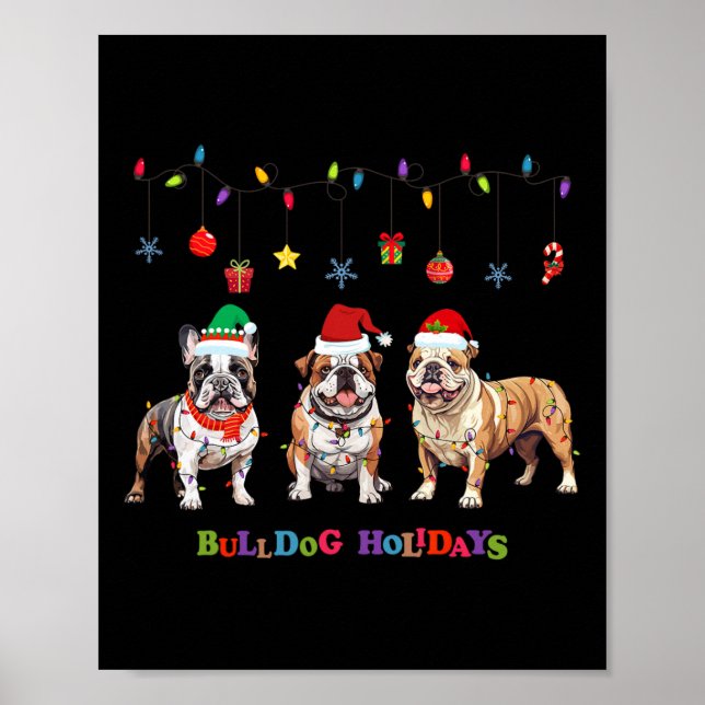 Bulldog Christmas3  Poster (Front)