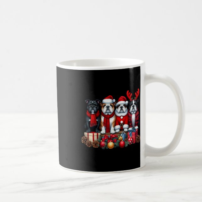 Bulldog Christmas  Coffee Mug (Right)