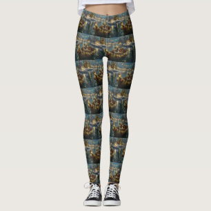 Bulldog Christmas Festive Voyage Leggings
