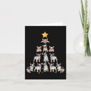 Bulldog Christmas Tree Frenchie Dog Xmas Pjs Pajam Card
