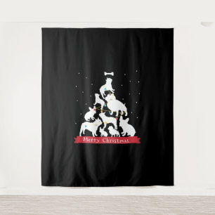 Bulldog Christmas Tree Tapestry